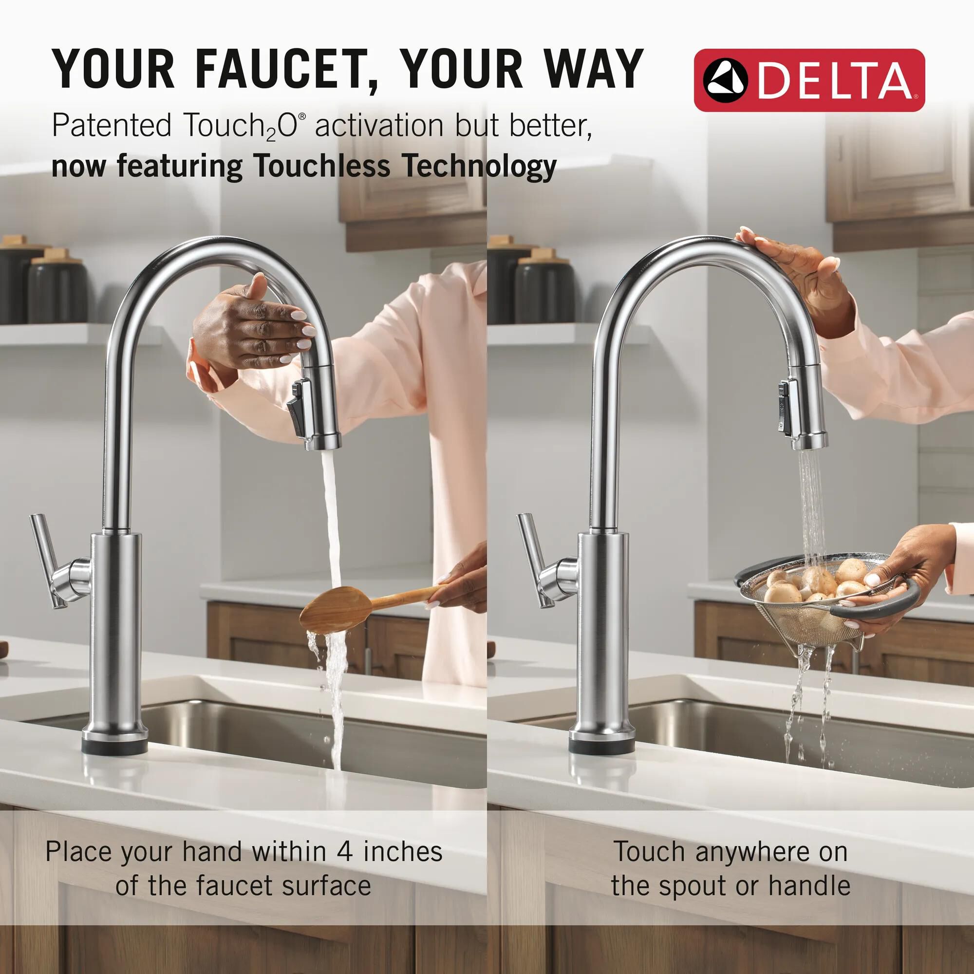 Touch2O® Technology Kitchen Faucet with Touchless Technology in