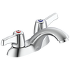 Two Handle Centerset Bathroom Faucet - Less Pop-Up