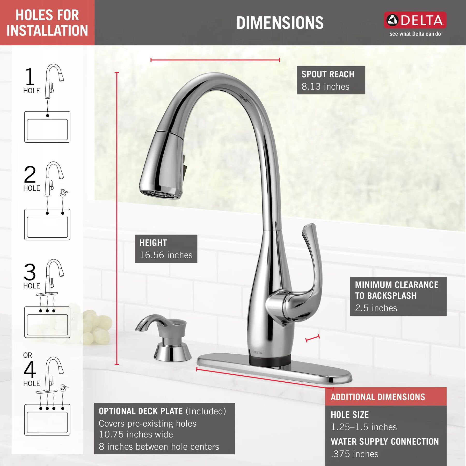 Single Handle Pull-Down Kitchen Faucet with Touch2O&reg; Technology and Soap Dispenser