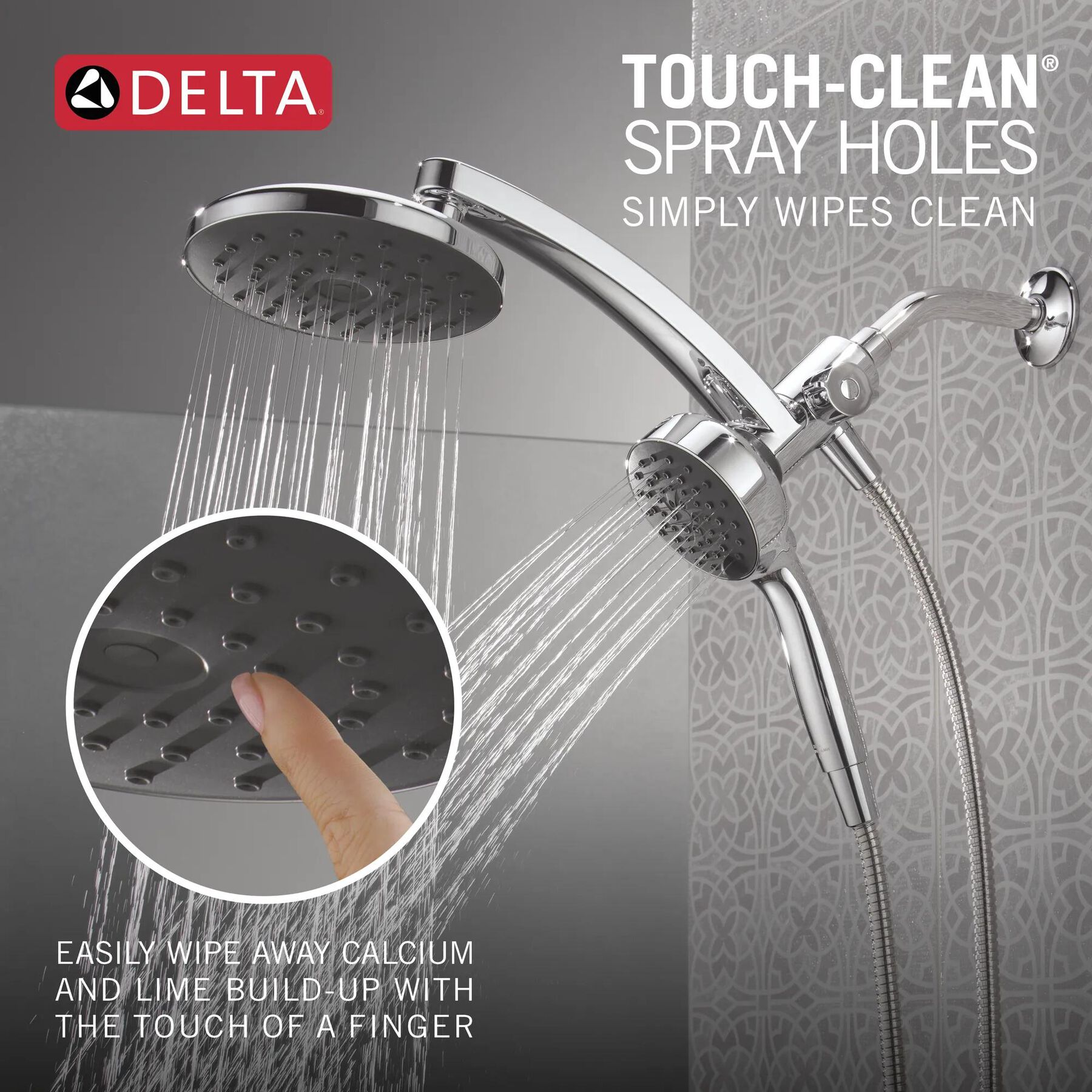 PivotPro&trade; 3-in-1 Combination Shower with TouchClean&reg; Spray Face