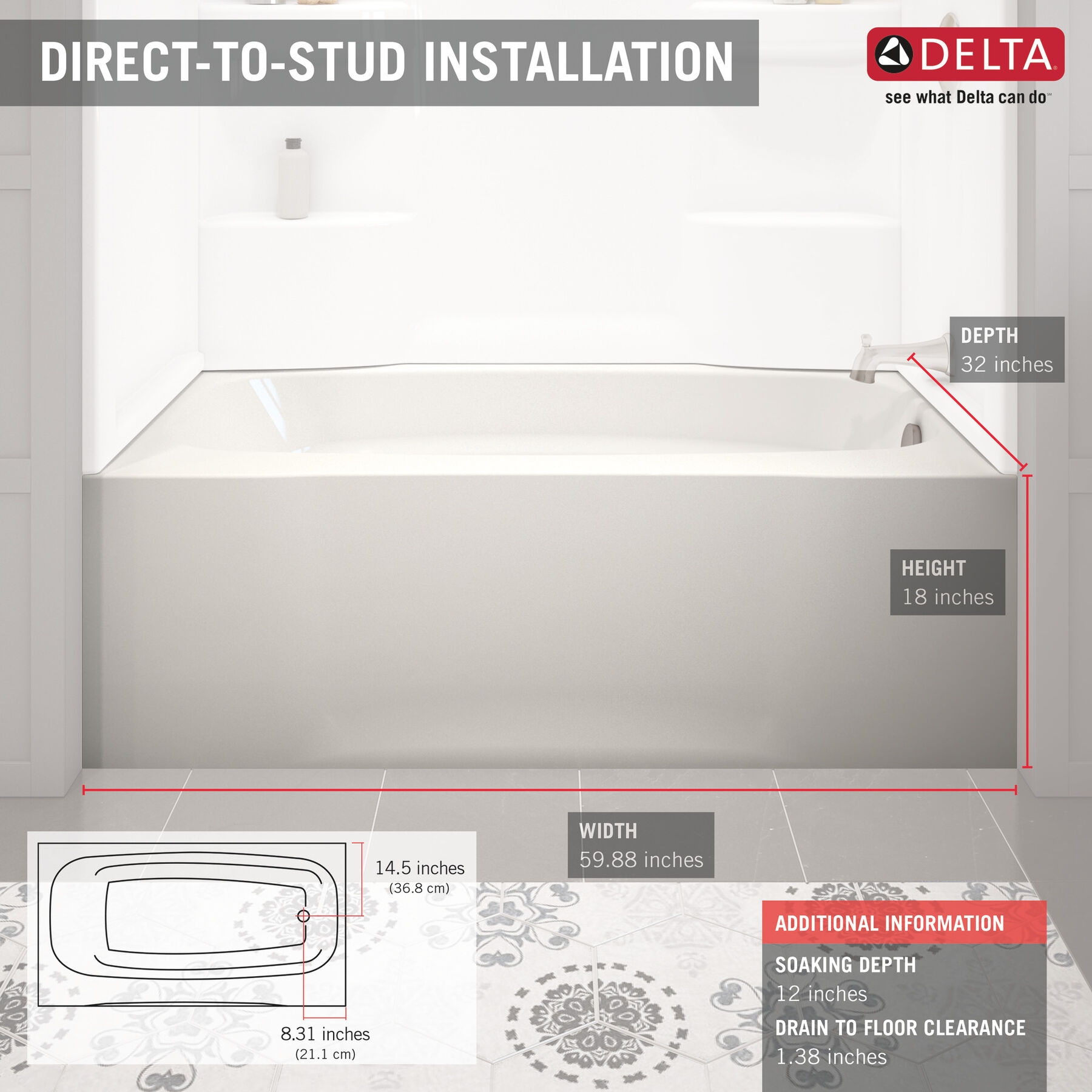 ProCrylic 60 in. x 32 in. Right Hand Tub