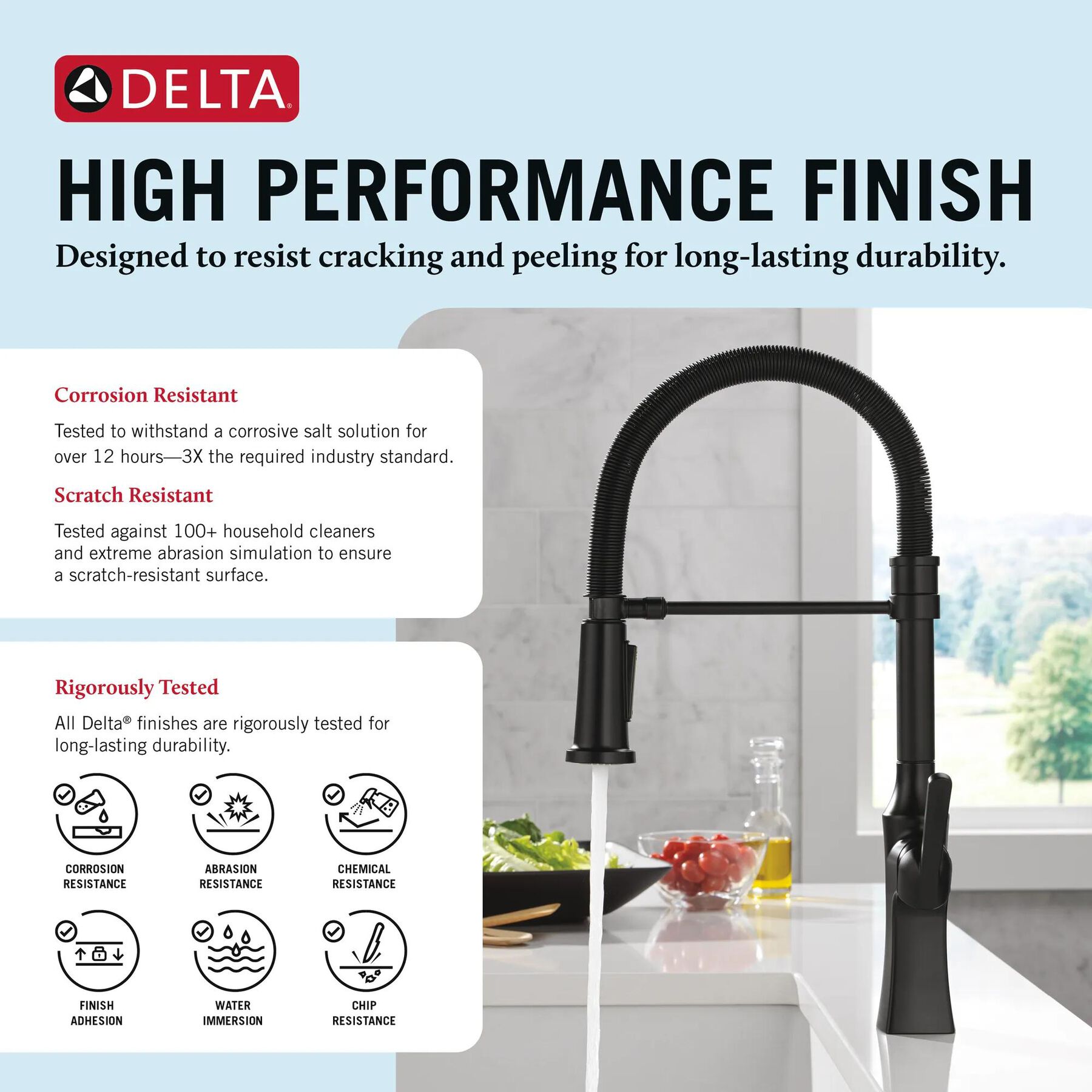 Single Handle Pull-Down Spring Kitchen Faucet