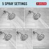 Detangling Hand Shower with 5- Setting Showerhead and Shower Filter Bundle