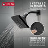 H<sub>2</sub>Okinetic&reg; 5-Setting Angular Modern Raincan Shower Head