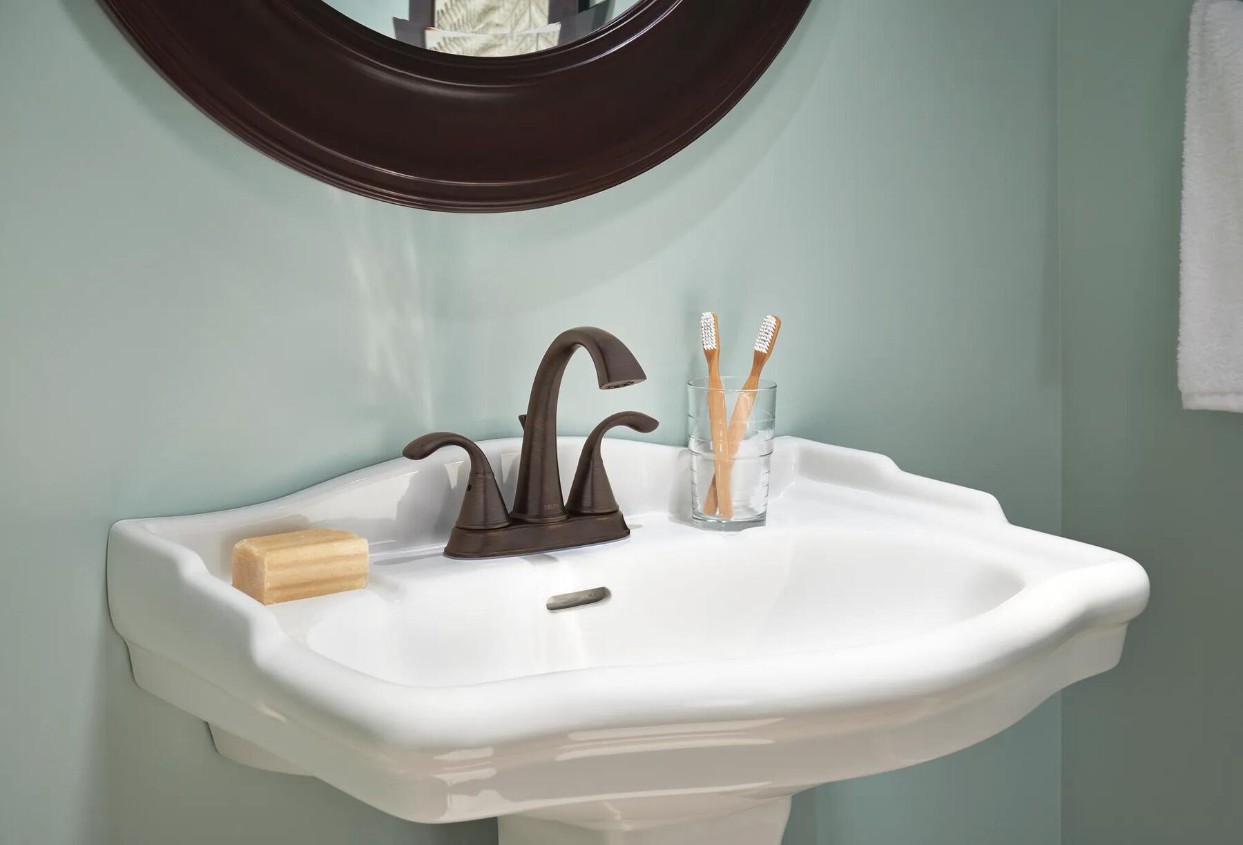 Two Handle Centerset Bathroom Faucet