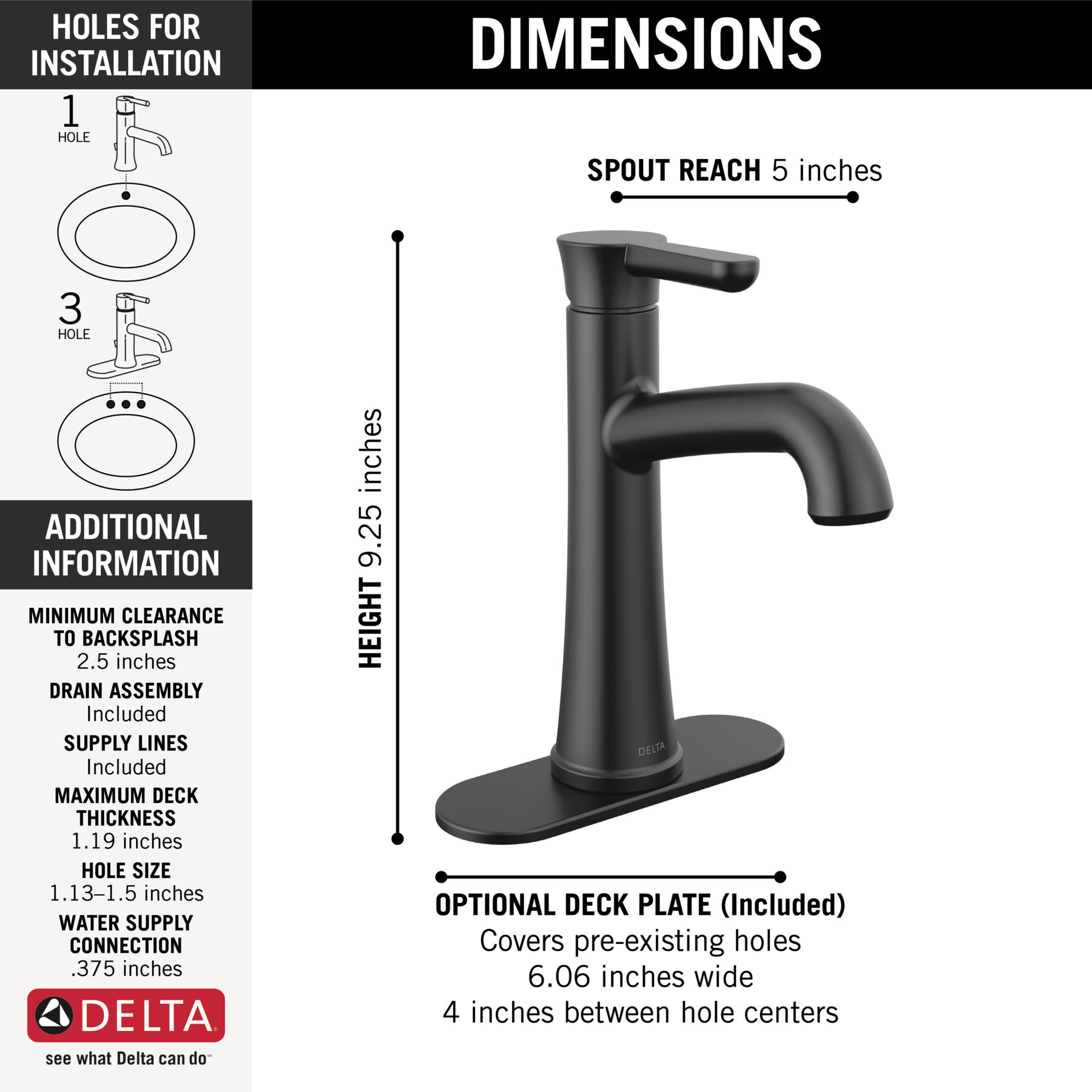 Single Handle Centerset Bathroom Faucet