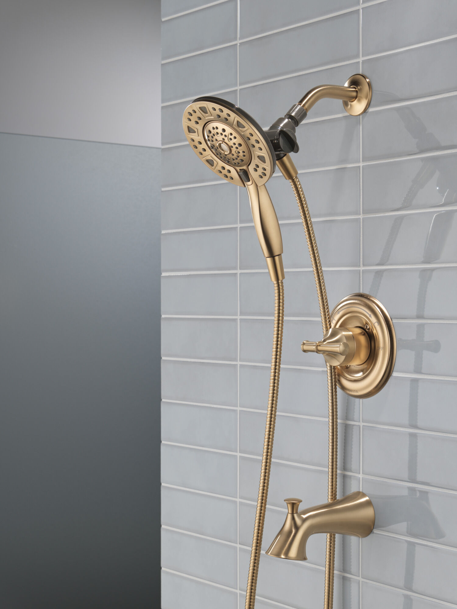 卓上8LINE SEVEN RUSH Dream Monitor® 14 Series Tub and Shower in Champagne Bronze 144747-CZ-I