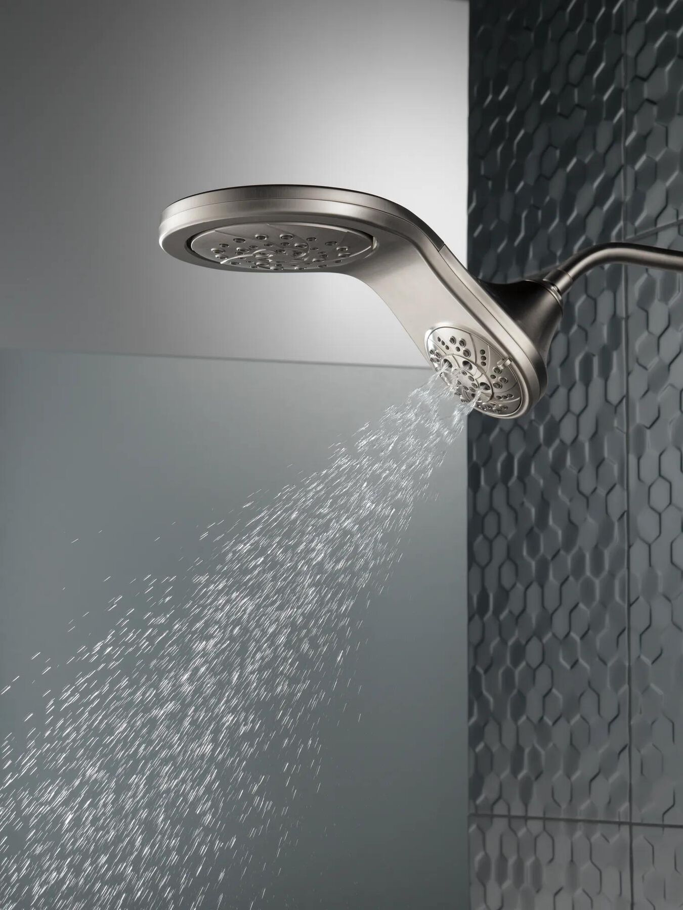 HydroRain&reg; H<sub>2</sub>Okinetic&reg; 5-Setting Two-in-One Shower Head