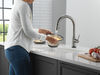 Touch2O with Touchless Technology Single Handle Pull-Down Kitchen Faucet with Soap Dispenser
