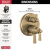Traditional 2-Handle Monitor 17T Series Valve Trim with 6 Setting Diverter