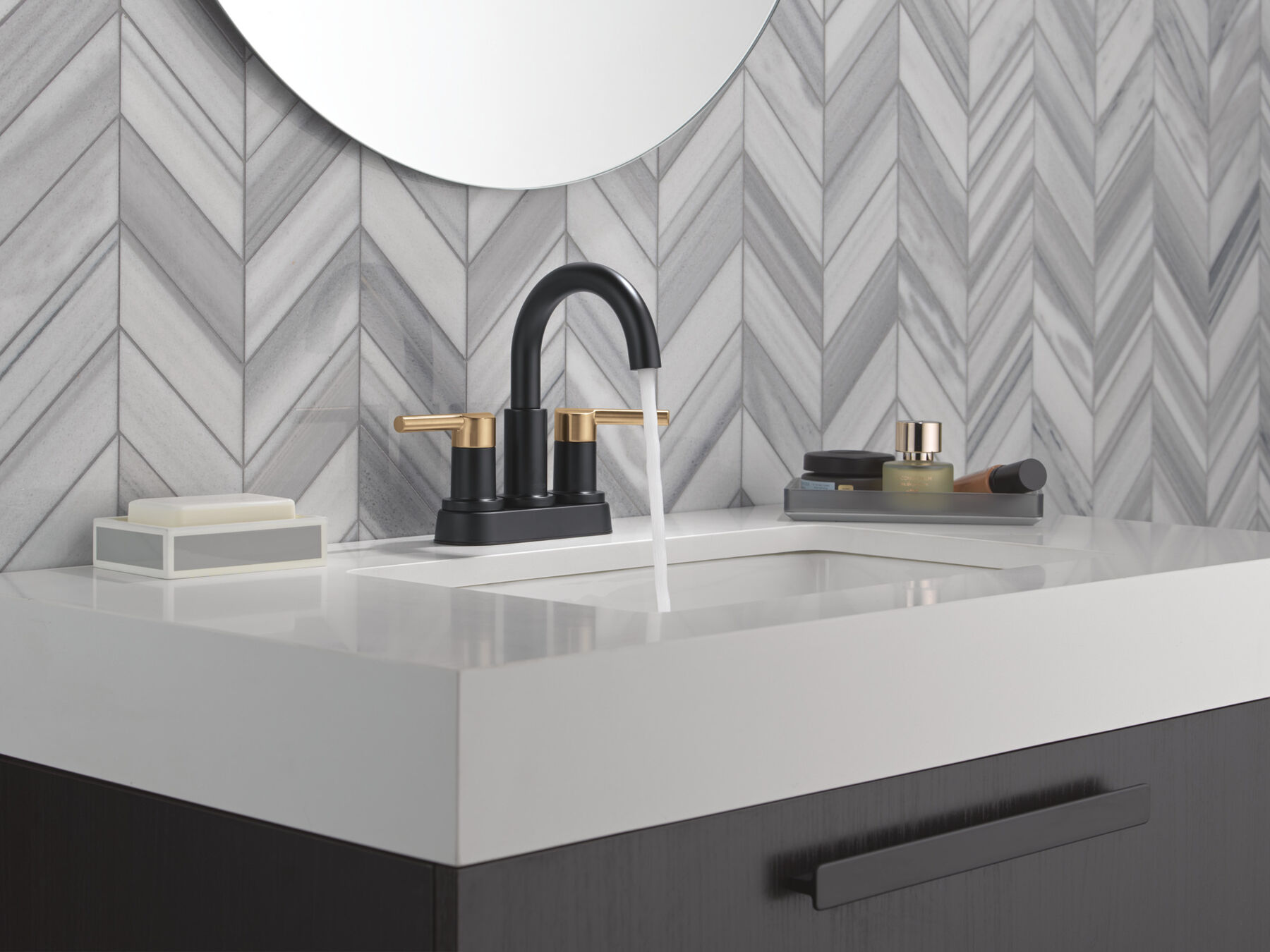 Two Handle Centerset Bathroom Faucet