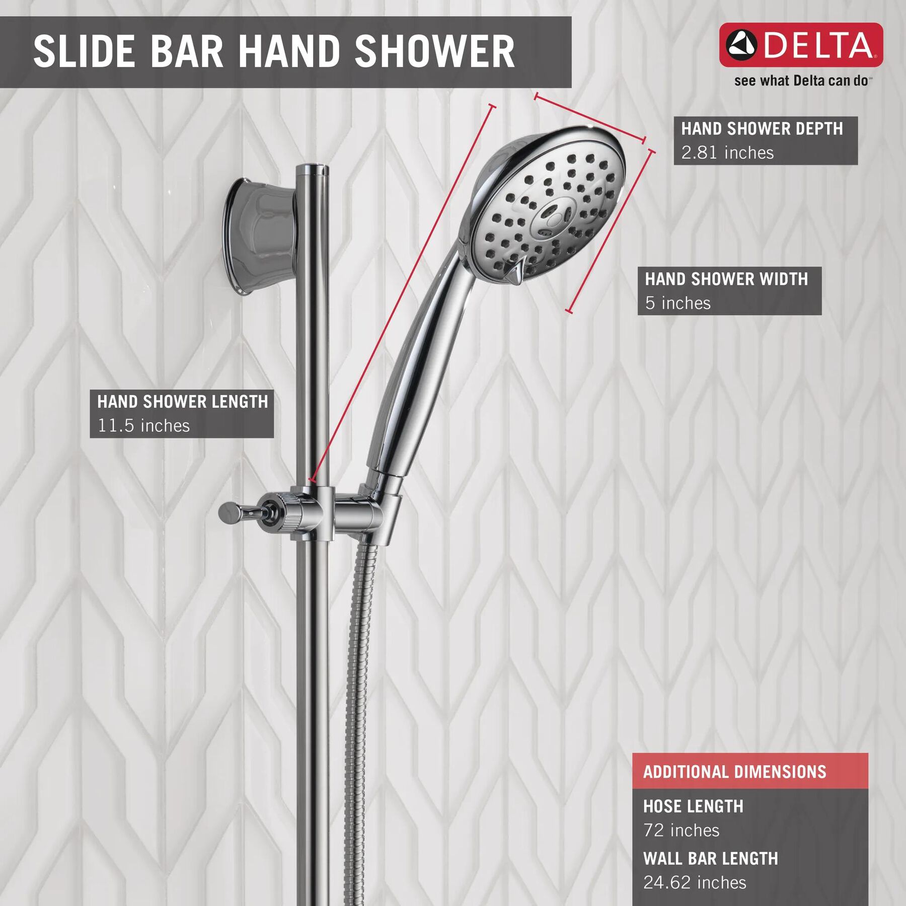 3-Setting Wall Bar Hand Shower