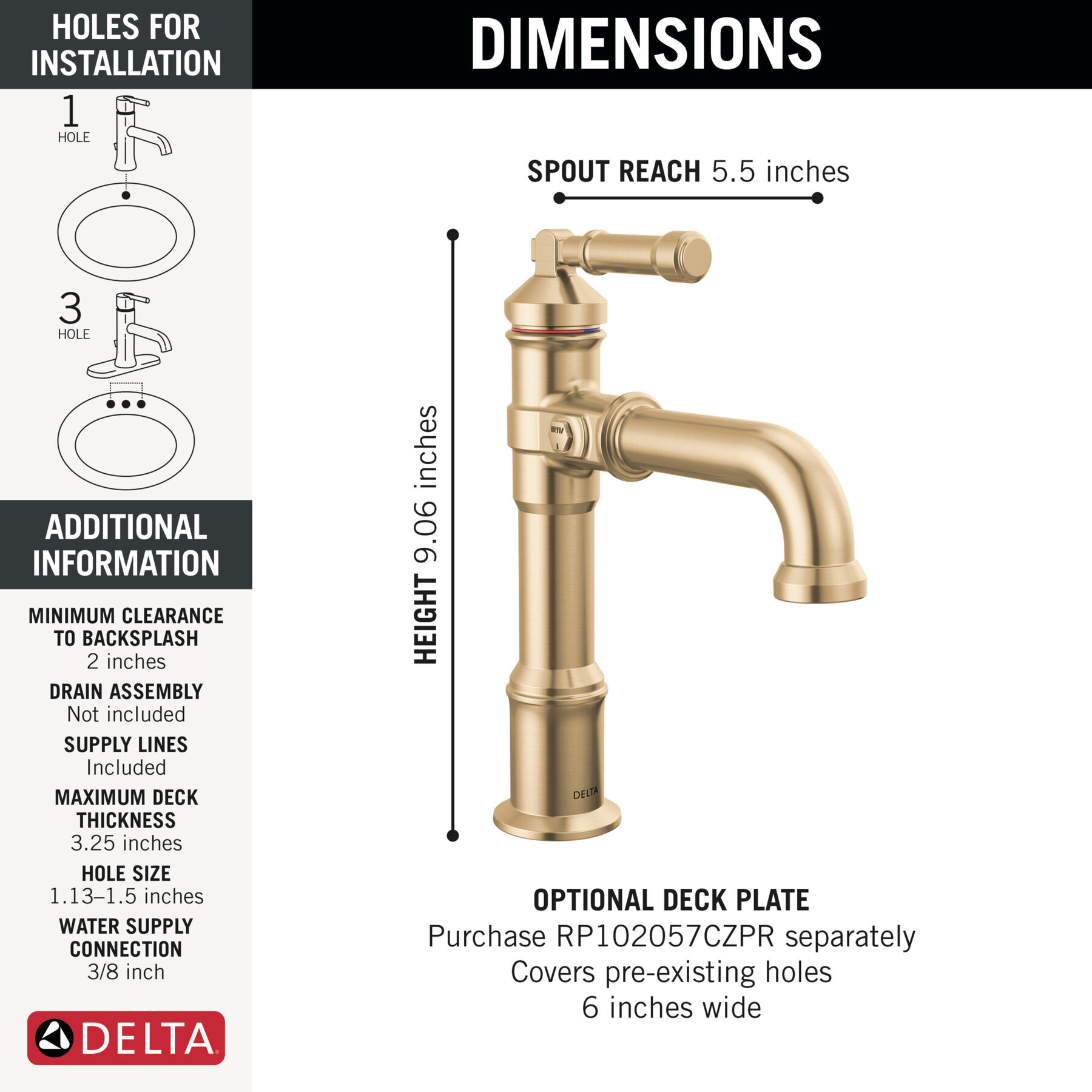 Single Handle Bathroom Faucet
