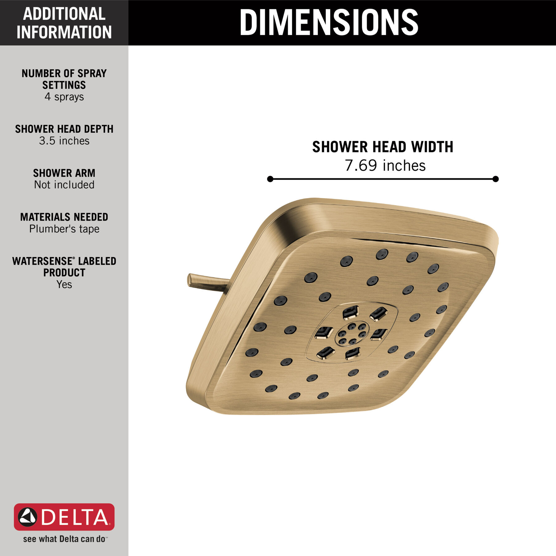 H2Okinetic&reg; 4-Setting Shower Head with Ultrasoak&reg;