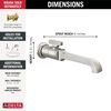Single Handle Wall Mount Bathroom Faucet Trim
