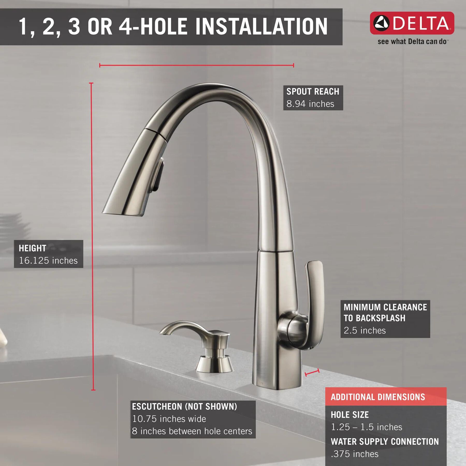 Single Handle Pull-Down Kitchen Faucet