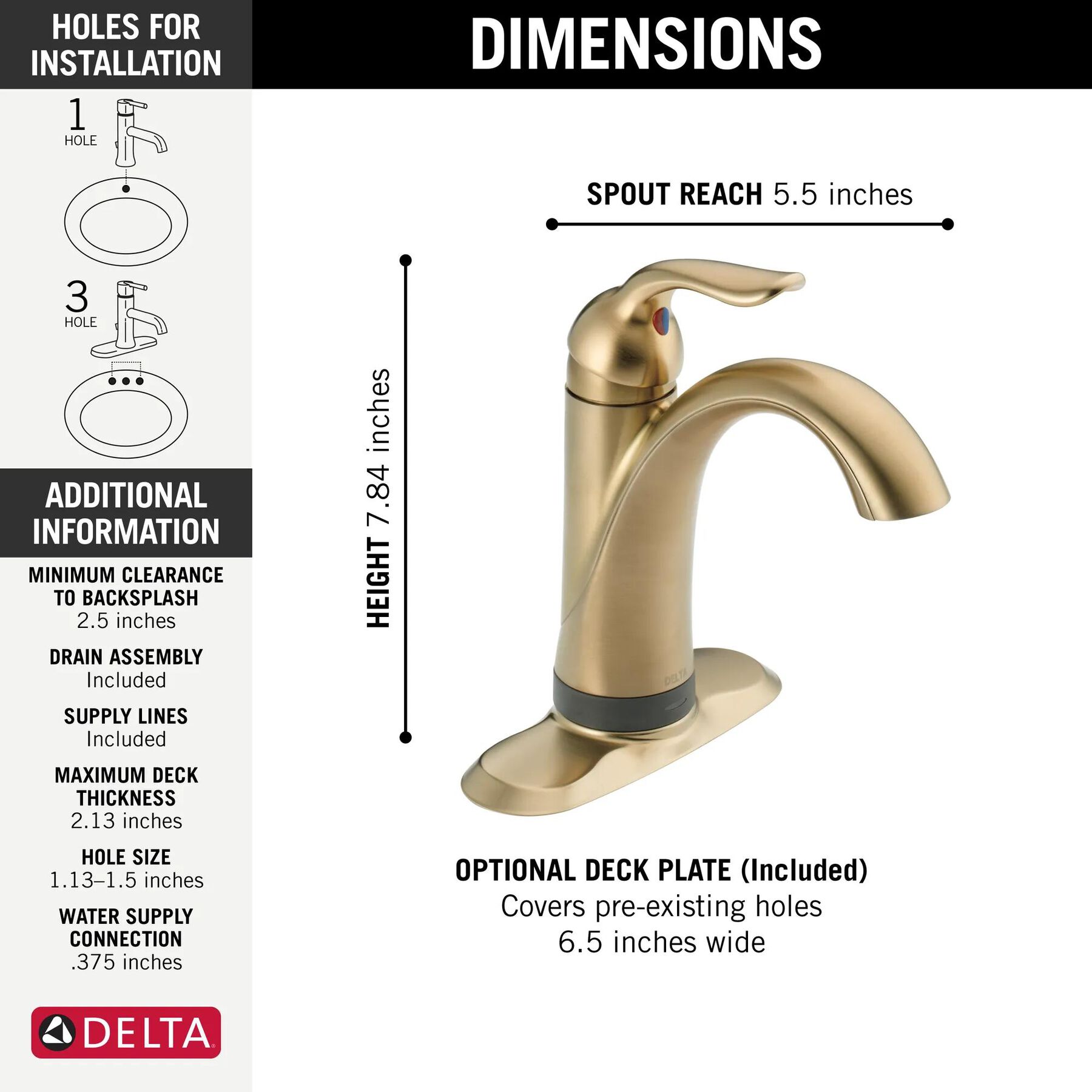 Touch2O&reg; Bathroom Faucet with Touchless Technology (Recertified)