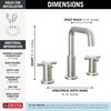 Two Handle Widespread Bathroom Faucet