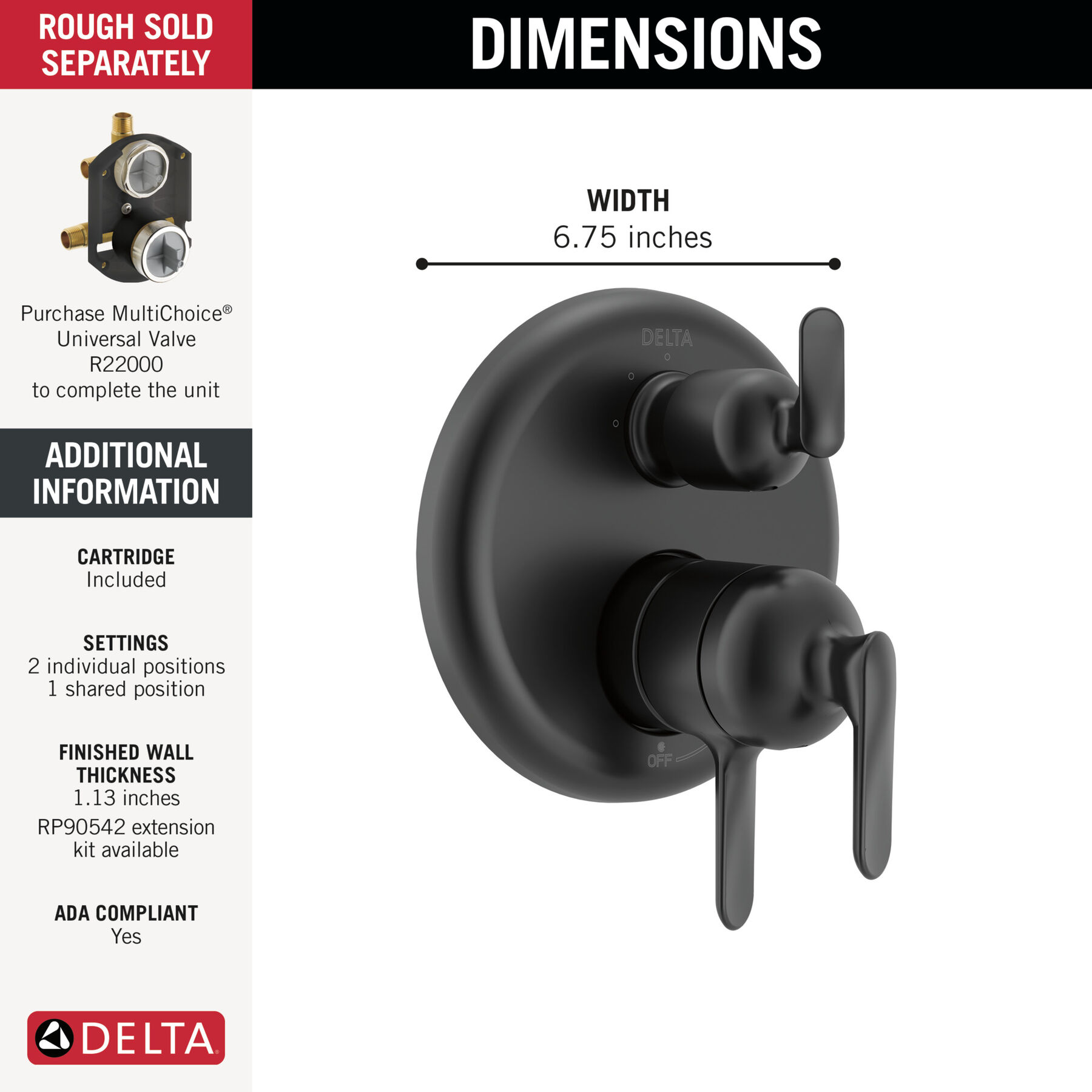 17 Series 3-Setting Integrated Diverter Trim