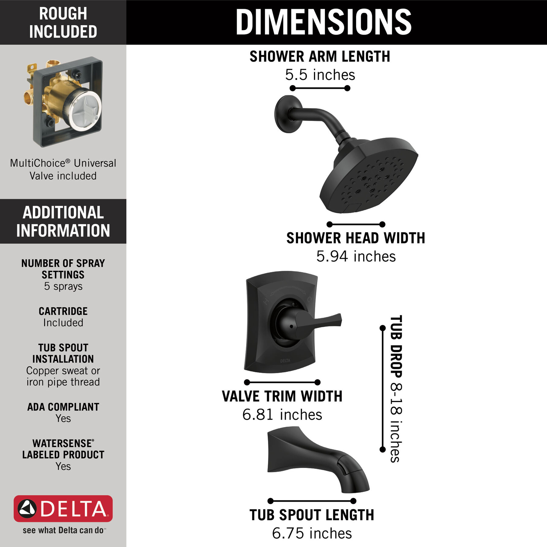 Monitor&reg;&nbsp;14 Series Tub and Shower