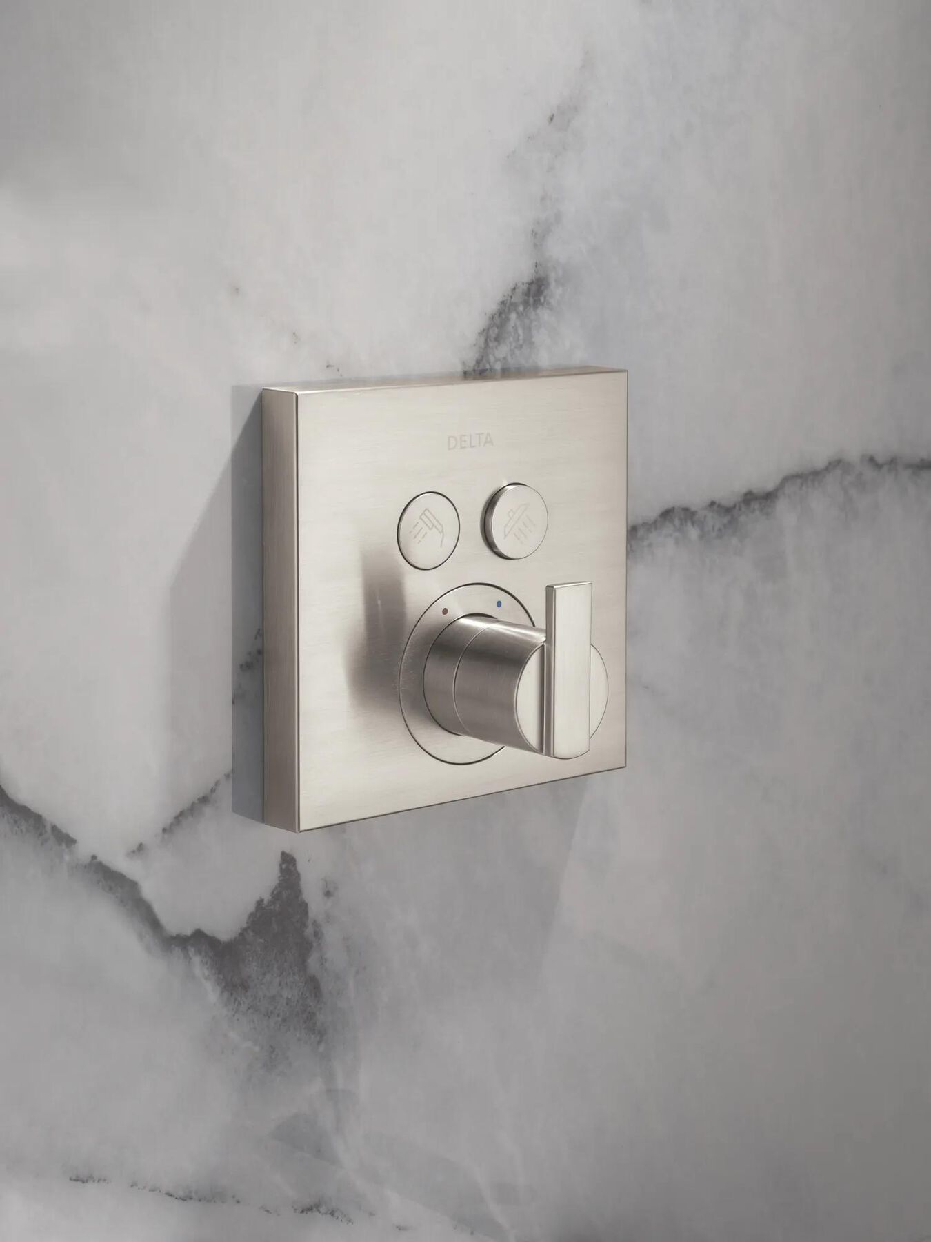Angular Modern Push-Button Shower