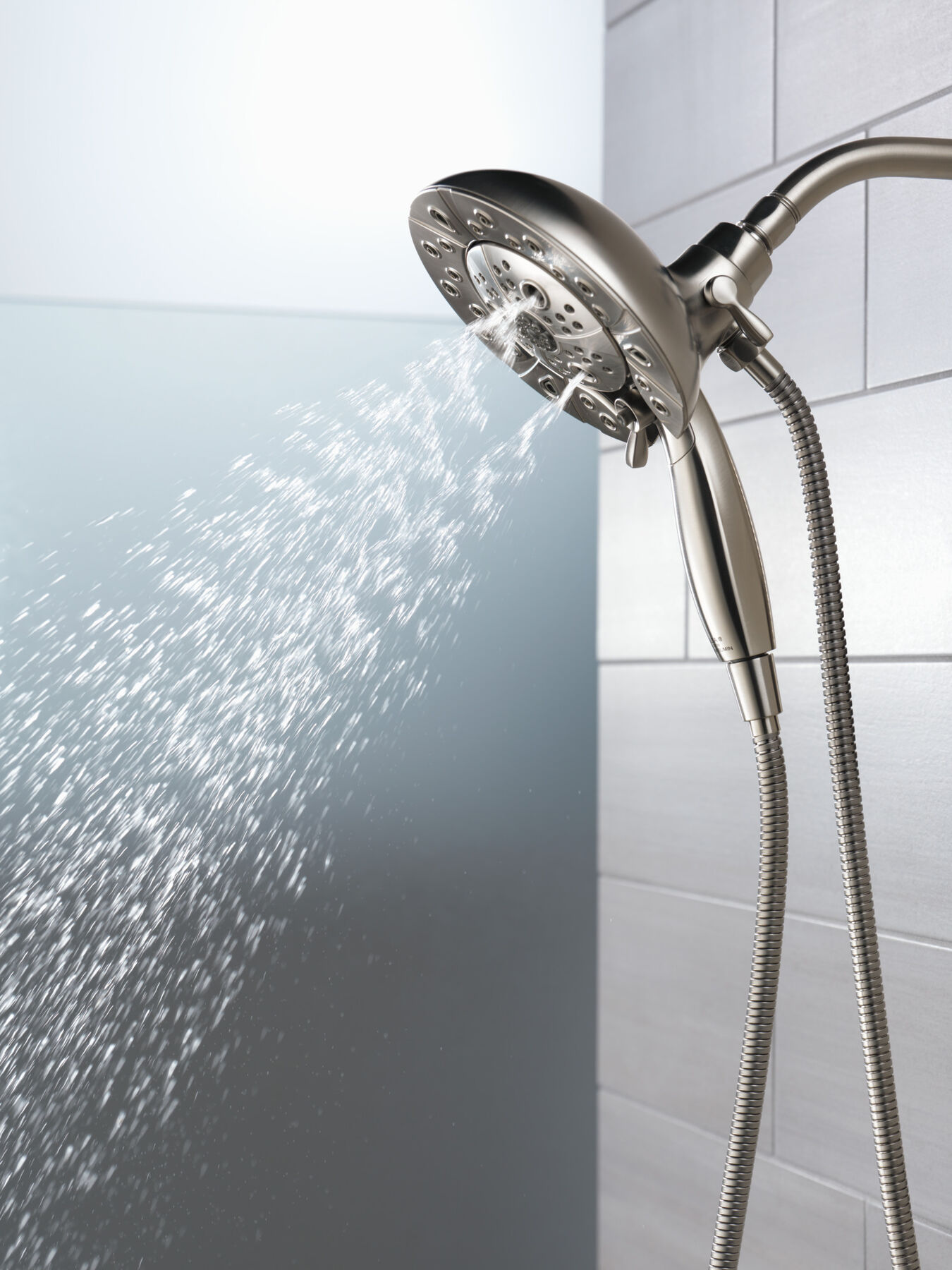 H<sub>2</sub>Okinetic&reg; In2ition&reg; 5-Setting Two-in-One Shower