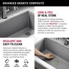 30&rdquo; Granite Composite Workstation Kitchen Sink Undermount Single Bowl with WorkFlow&trade; Ledge and Accessories in Dark Grey