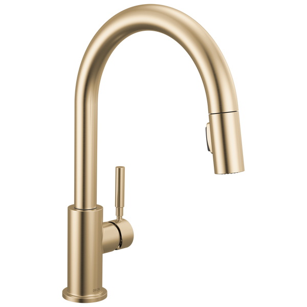 Single Handle Pull-Down Kitchen Faucet in Champagne Bronze 19933