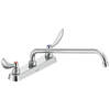 Two Handle 8 In Cast Deck-Mount Faucet