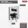 Angular Modern Monitor&reg; 17 Series Valve Trim with 3-Setting Integrated Diverter (Recertified)