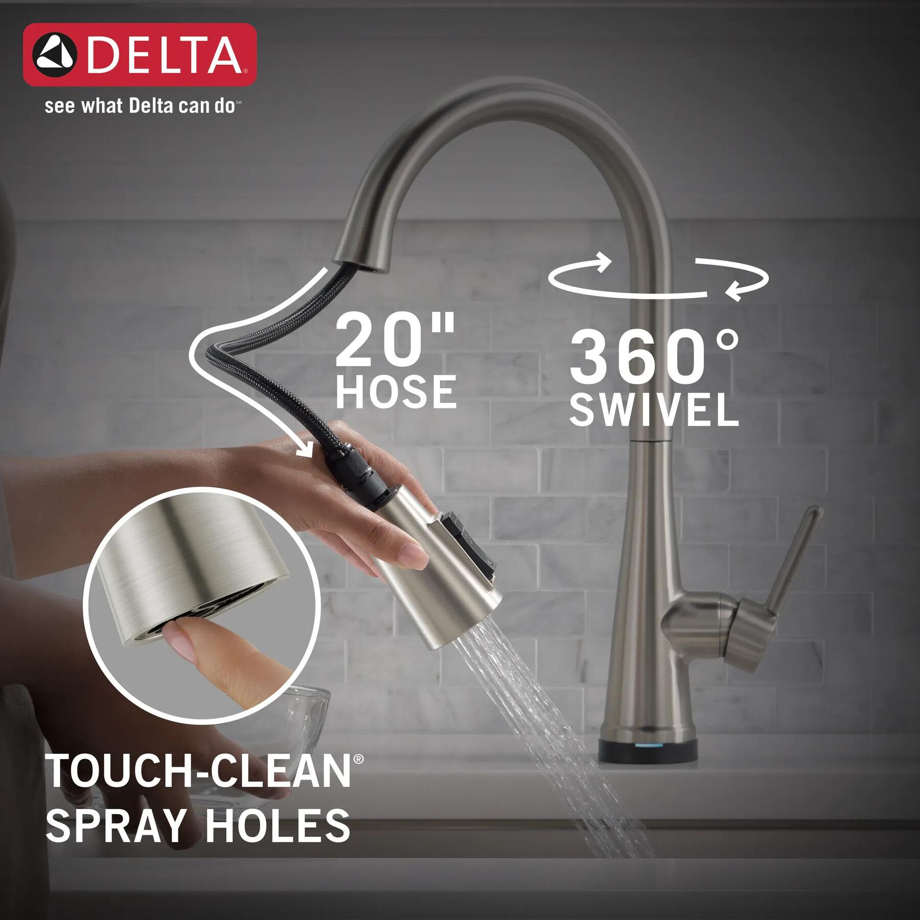 Touch<sub>2</sub>O&reg; Technology Pull-Down Kitchen w/Soap (Recertified)