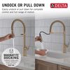 Single Handle Pull-Down Kitchen Faucet With Spring Spout