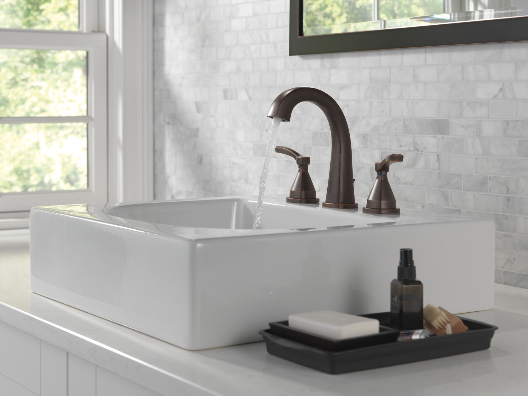 Two Handle Widespread Bathroom Faucet (Recertified)
