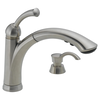 Single Handle Pull-Out Kitchen Faucet with Soap Dispenser (Recertified)