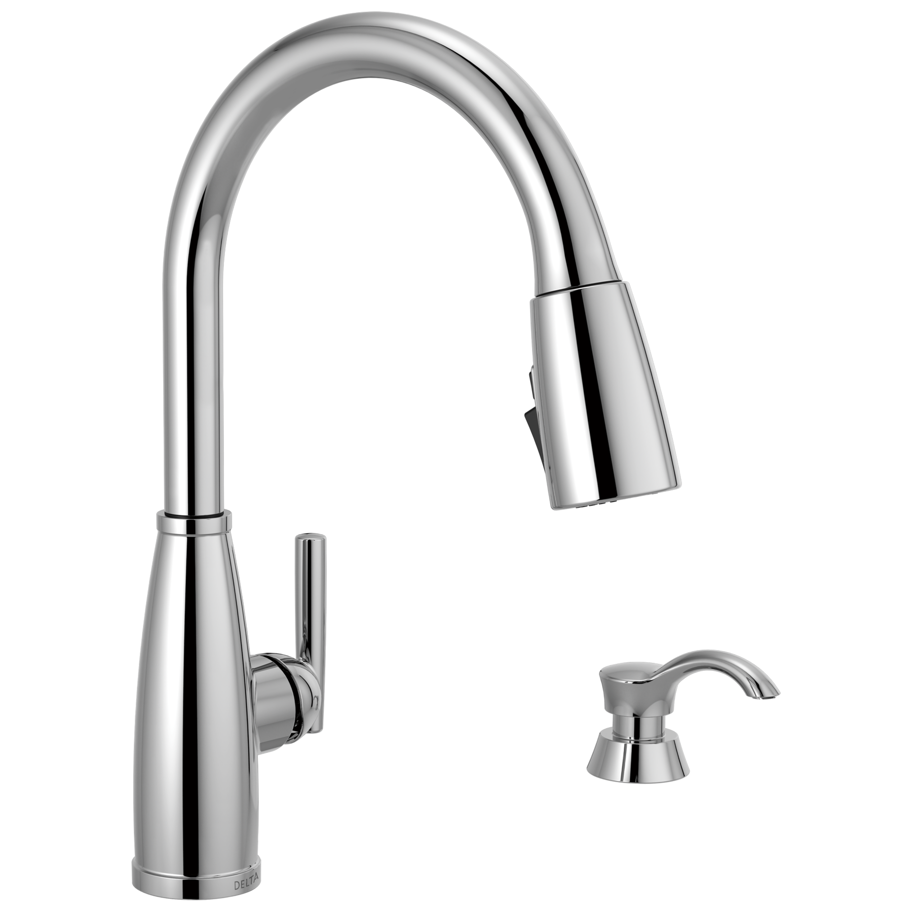Single Handle Pull-Down Kitchen Faucet with Soap Dispenser and ShieldSpray&reg; Technology