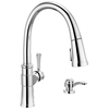 Single Handle Pull-Down Kitchen Faucet with Soap Dispenser and ShieldSpray&reg; Technology