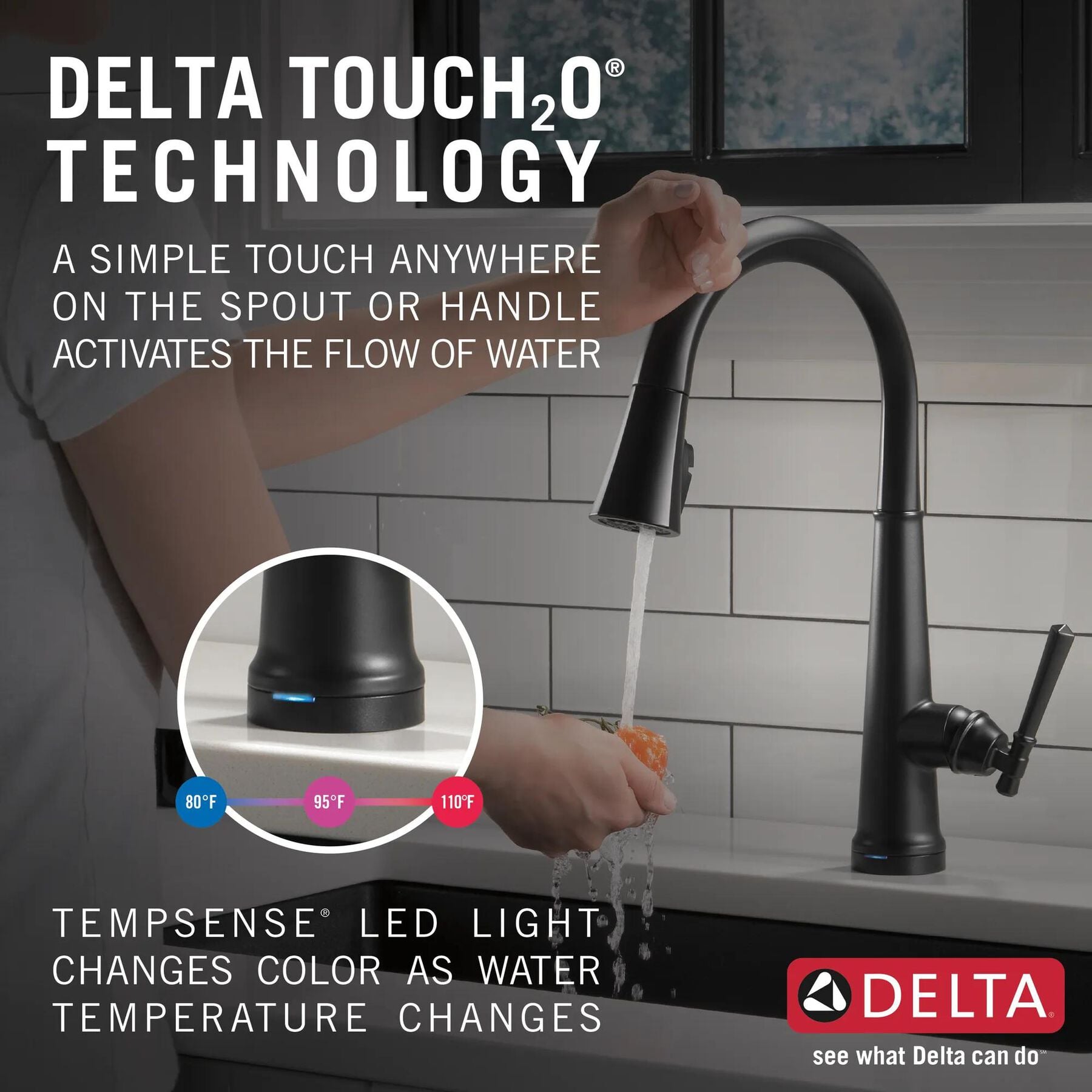 Single Handle Pull-Down Kitchen Faucet with Touch<sub>2</sub>O&reg; Technology