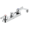 Two Handle 8 In Cast Deck-Mount Faucet