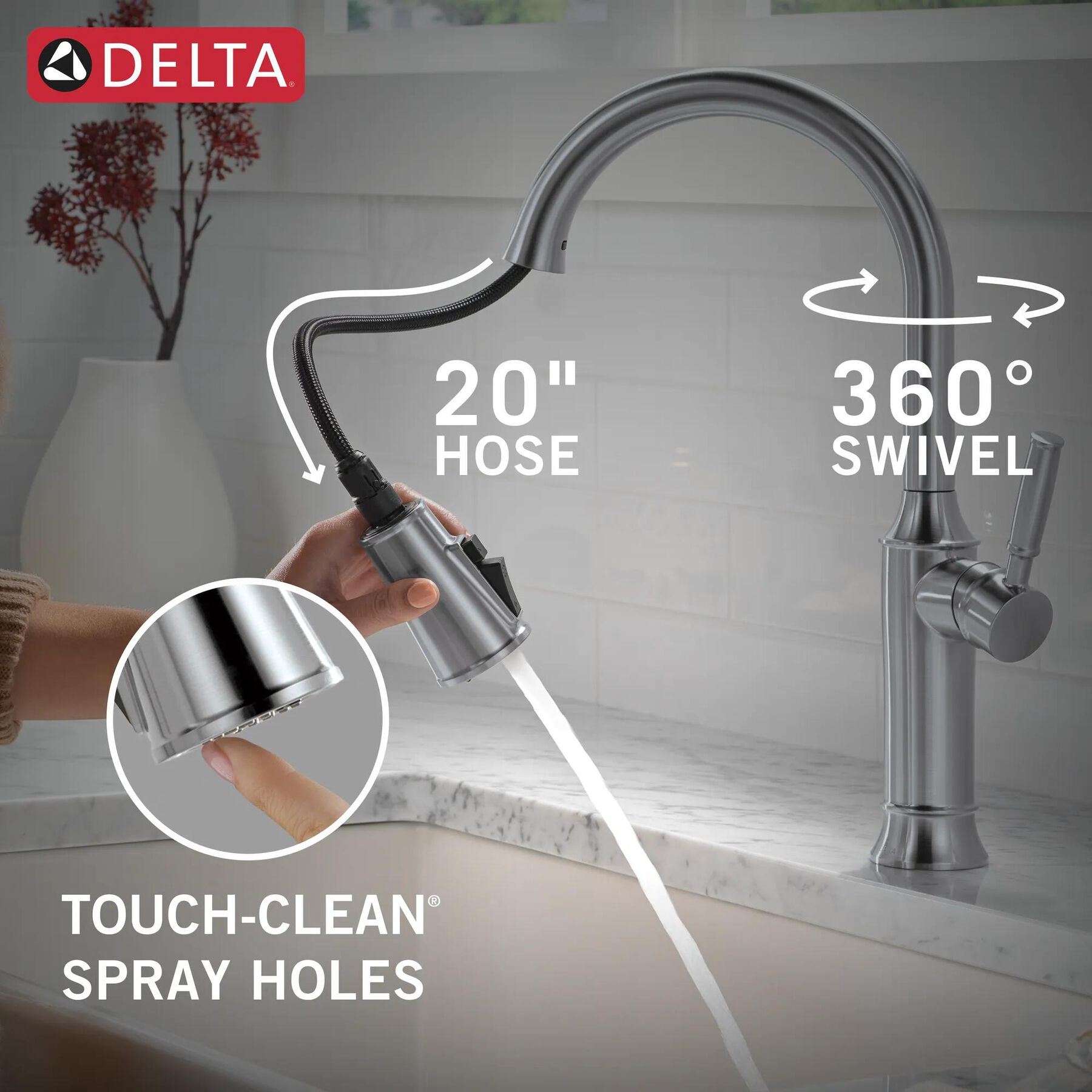 Single Handle Pull-Down Kitchen Faucet