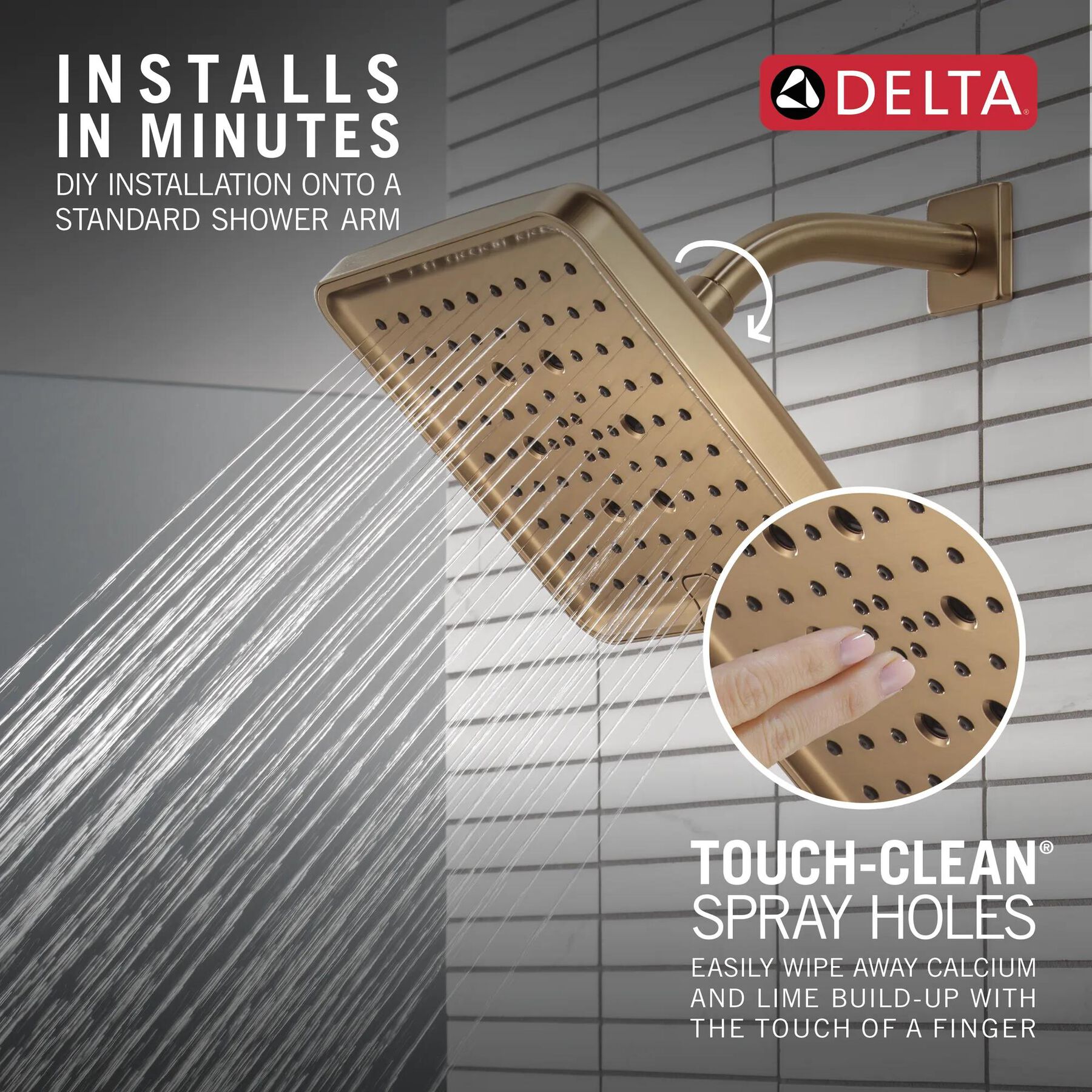 H2Okinetic&reg; 6-Setting 8-inch Raincan Shower Head