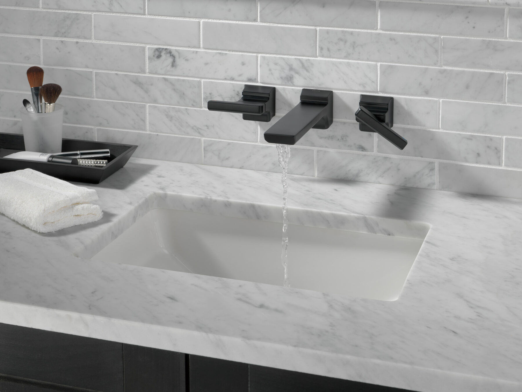 Two-Handle Wall Mount Bathroom Faucet Trim