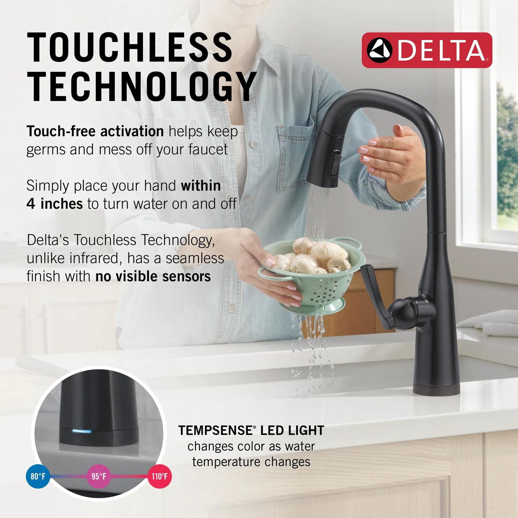 VoiceIQ&reg; Single Handle Pull-Down Faucet with Touch<sub>2</sub>O&reg; Technology