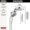 HydroRain&reg; H<sub>2</sub>Okinetic&reg; 5-Setting Two-in-One Shower Head