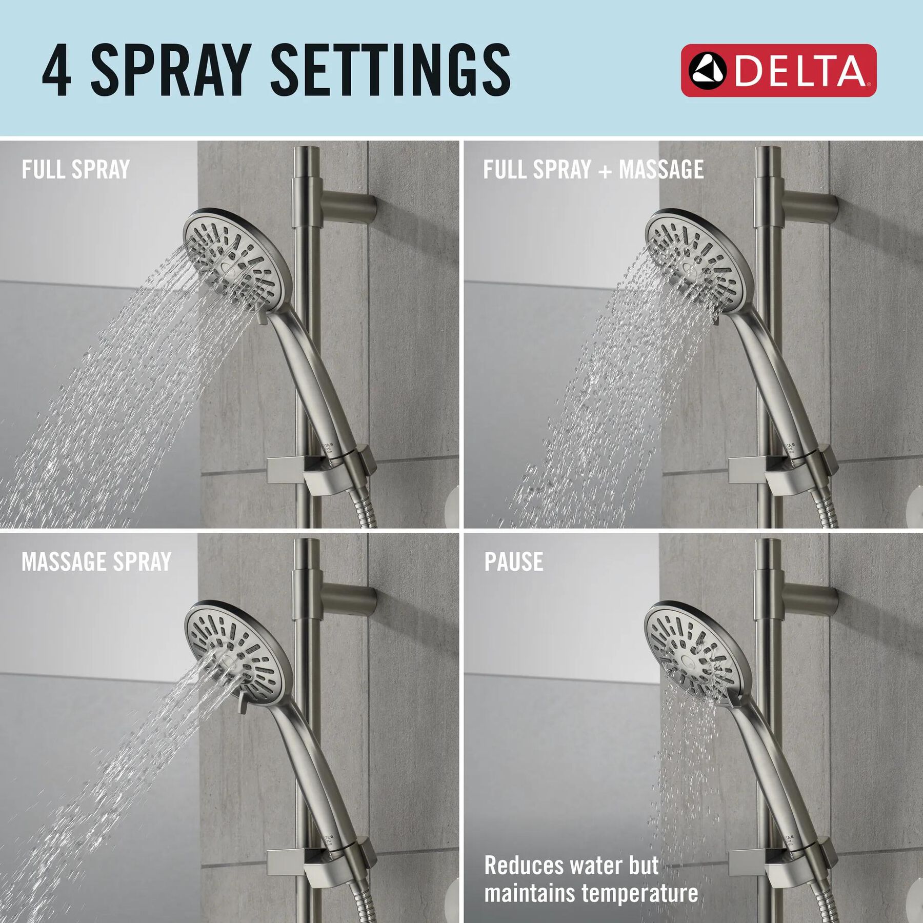 Hand Shower 1.75 GPM w/Slide Bar 4S