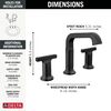 Two Handle Widespread Bathroom Faucet (Recertified)