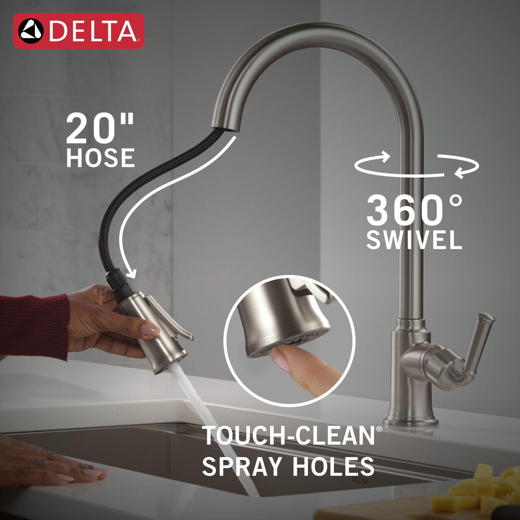 Single Handle Kitchen Pull-Down Faucet
