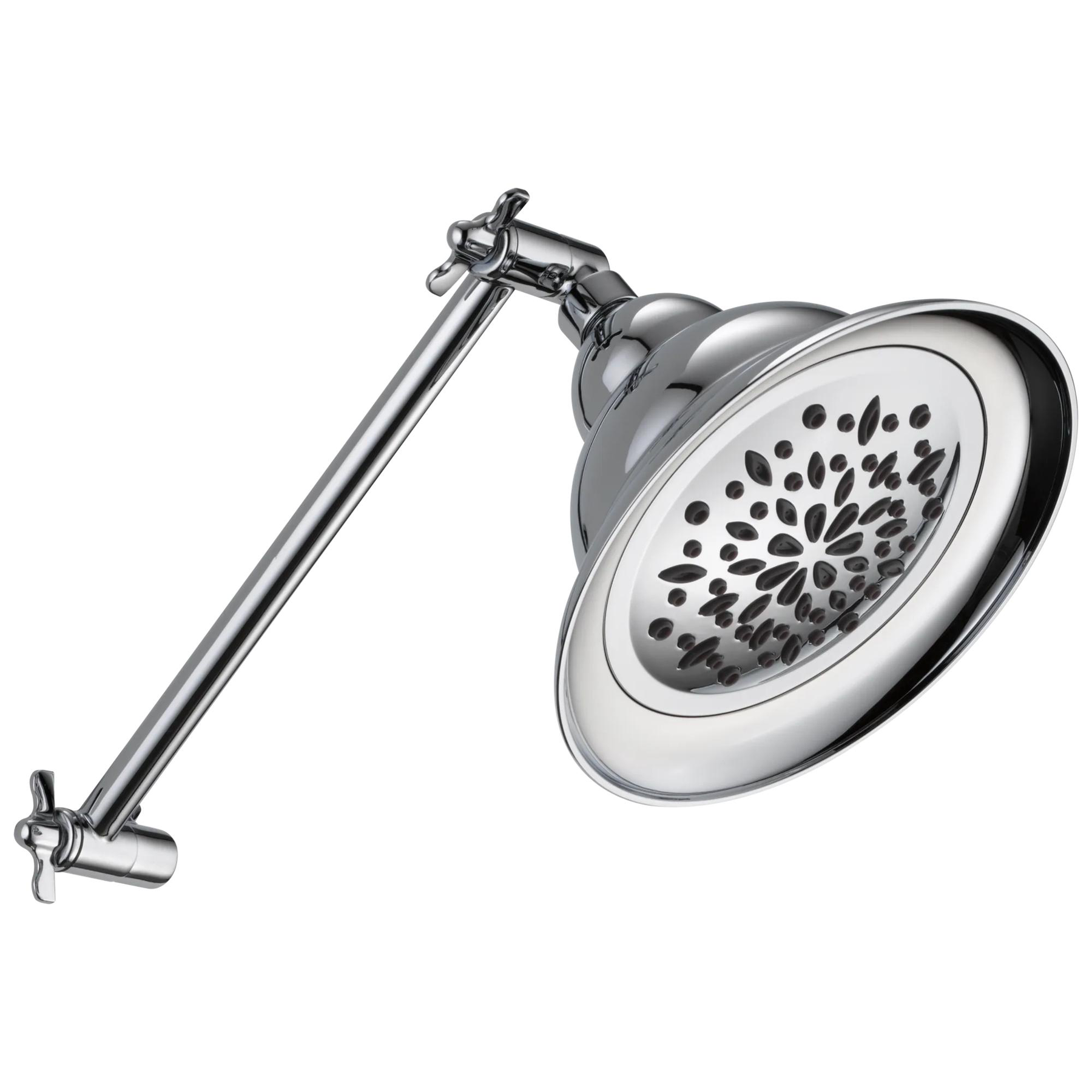 Single-Setting Raincan Shower Head with Adjustable Arm