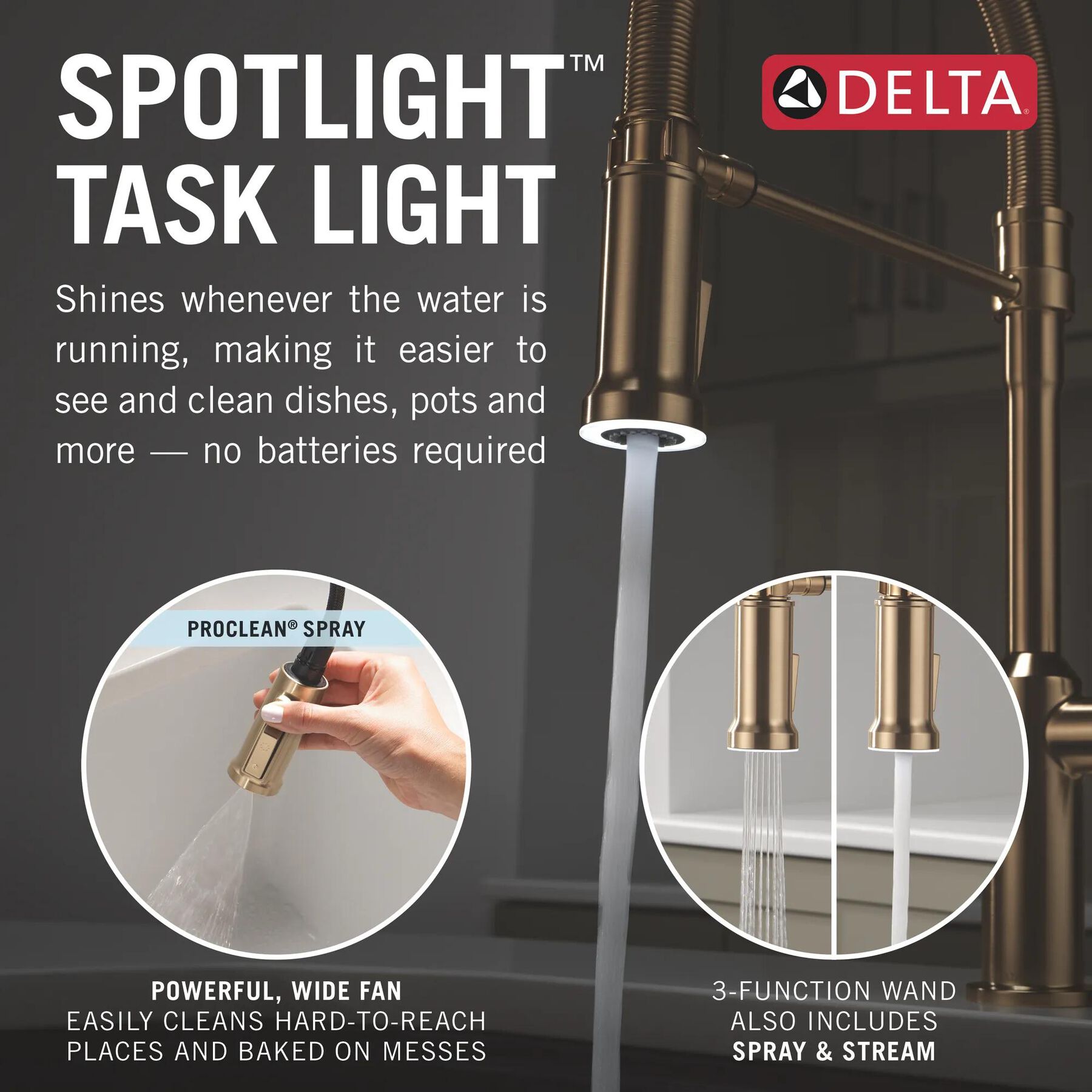 Single Handle Pull-Down Kitchen Faucet With Spring Spout