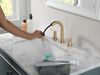 Two Handle Widespread Pull Down Bathroom Faucet