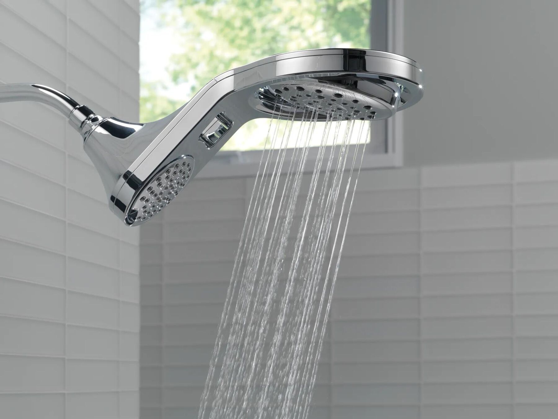 HydroRain&reg; 5-Setting Two-in-One Shower Head
